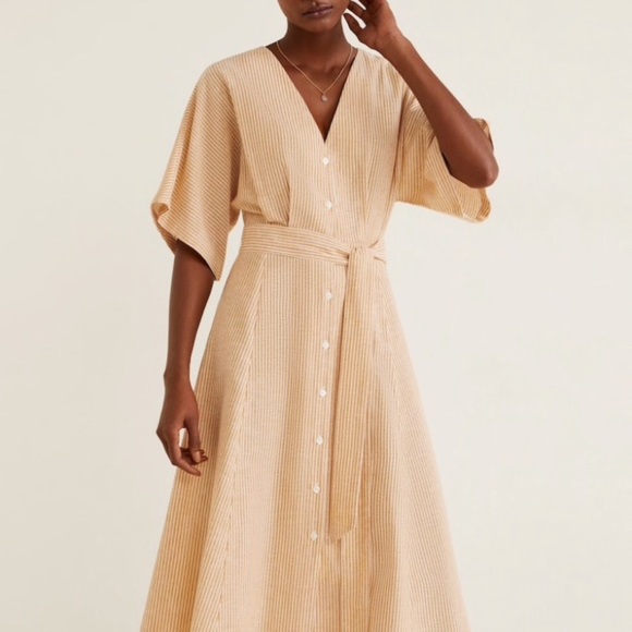 NEW Mango Linen Dress - Picture 3 of 8